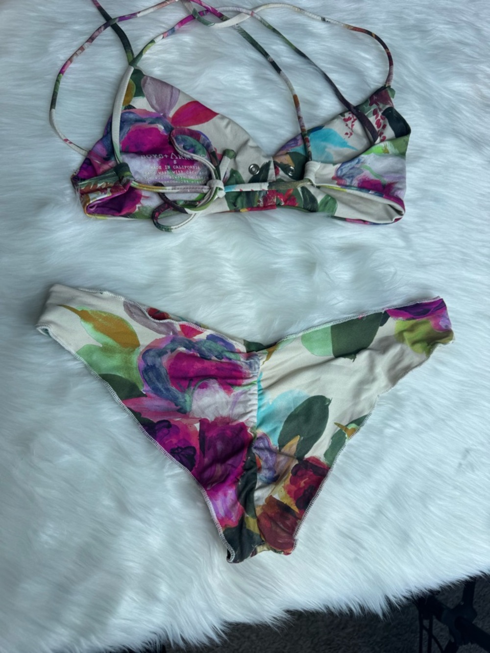 Boys + Arrows floral bikini XS top small bottom - Picture 5 of 5